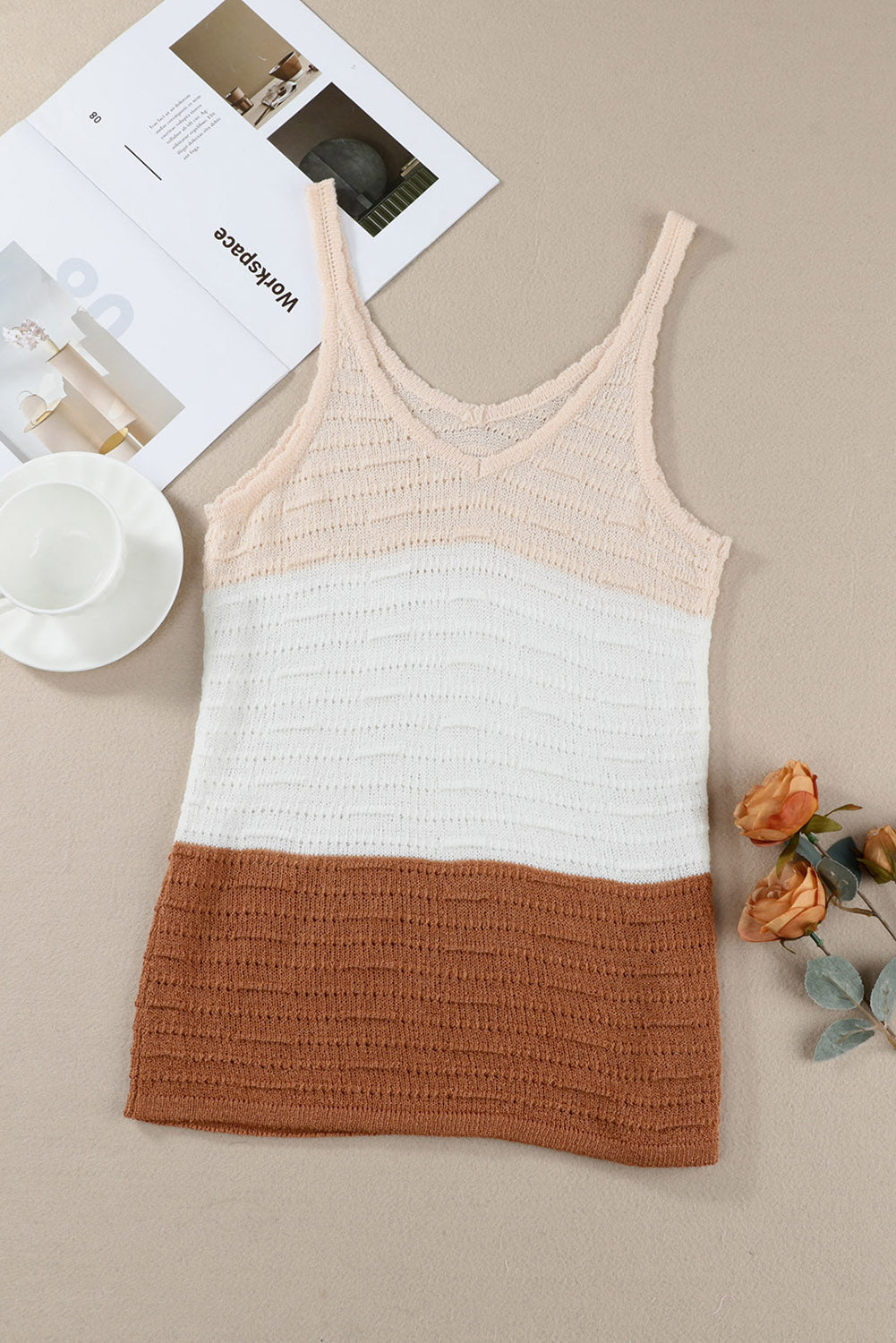 Color Block Round Neck Tank