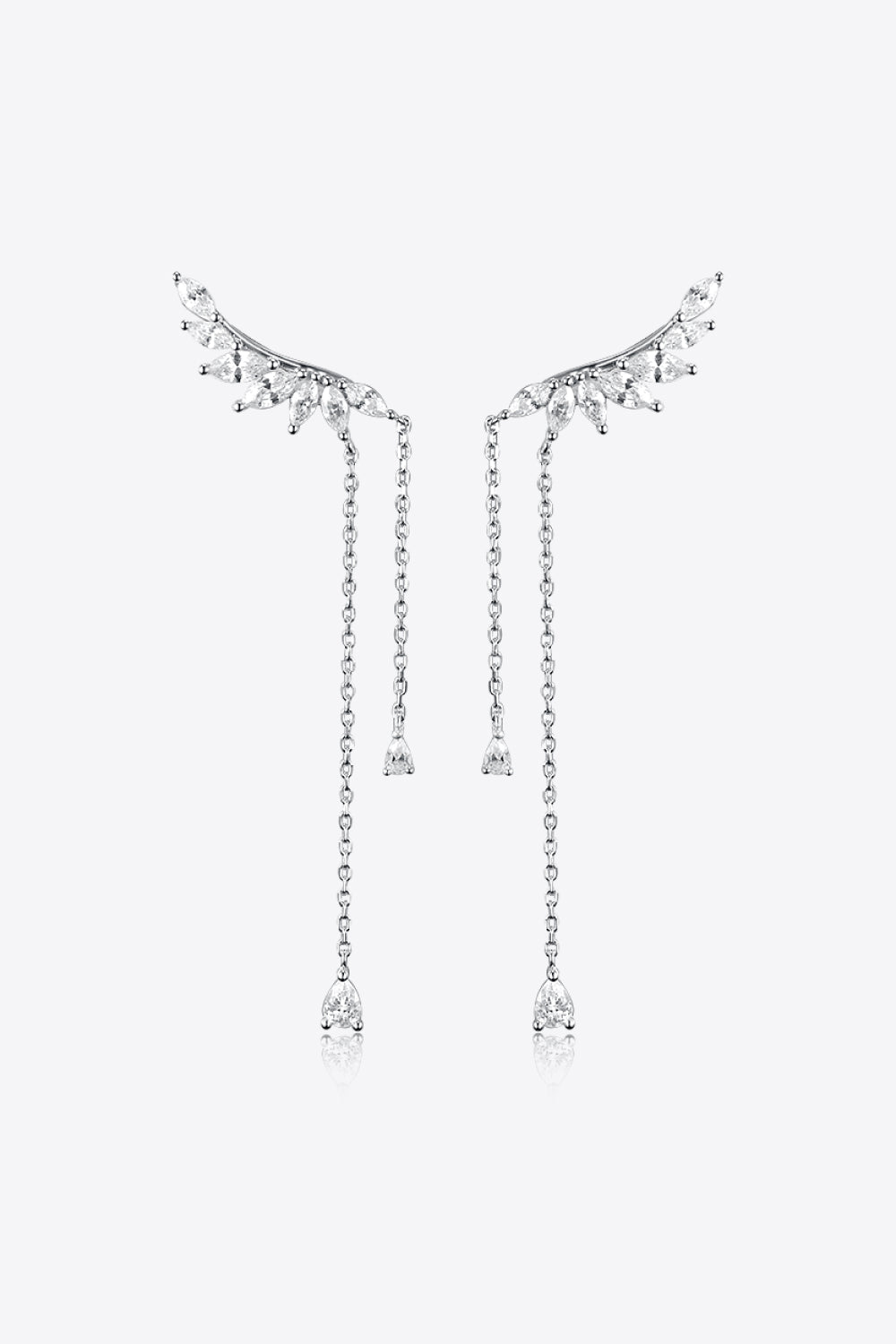 Platinum-Plated Crawl Earrings